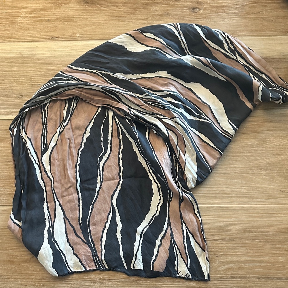 Vintage Echo Rectangle Scarf Silk